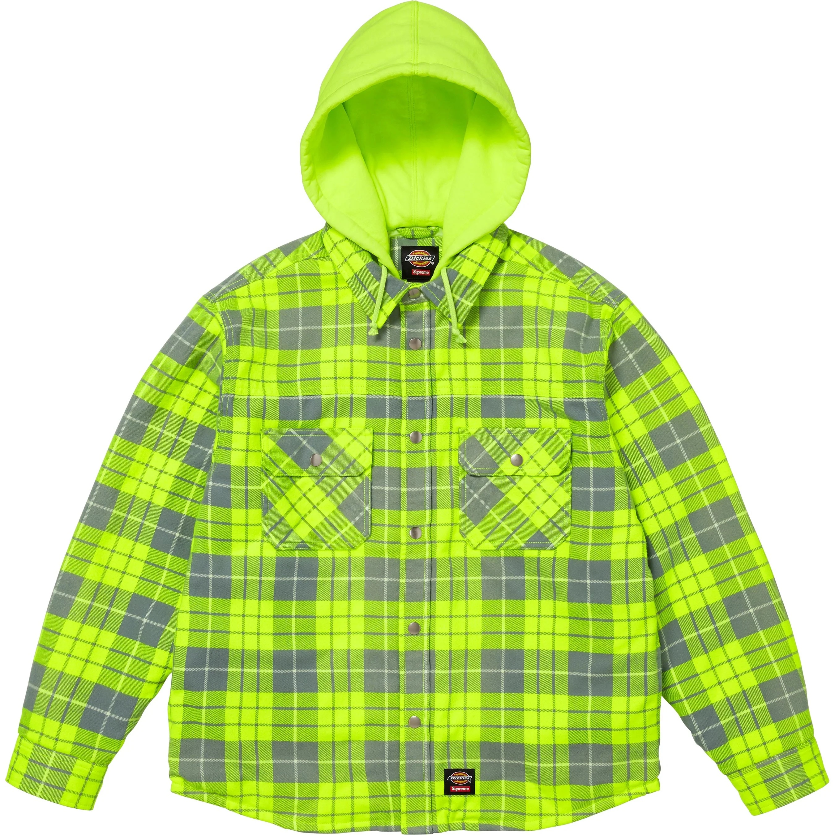 Supreme®/Dickies® Lined Zip Up Hooded Flannel Shirt view 7